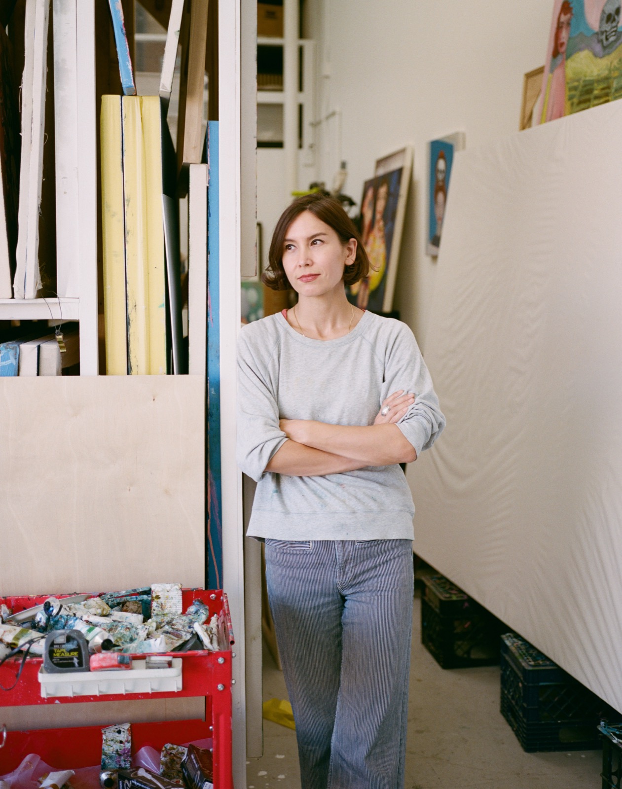 Becky Kolsrud in her studio, Los Angeles. Photo by Thomas McDonell