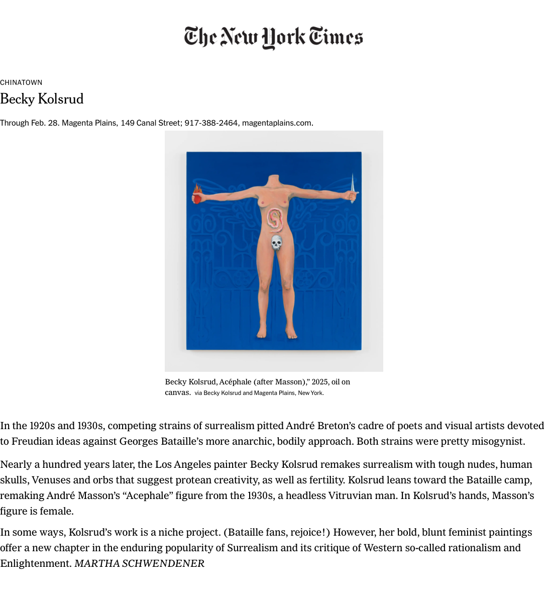 The New York Times, January 2026